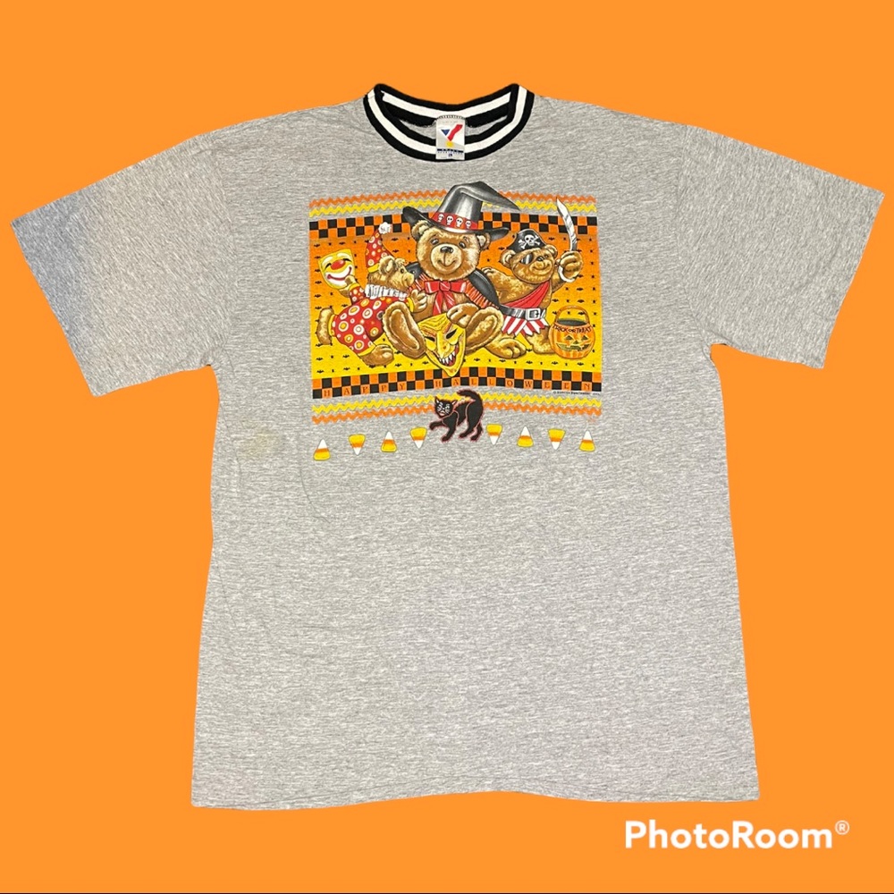 Vtg 90’s Teddy Bear Halloween Fall T-Shirts Xl